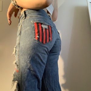 custom ripped jeans